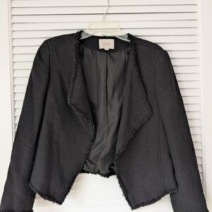 LOFT Women's Textured Black Blazer